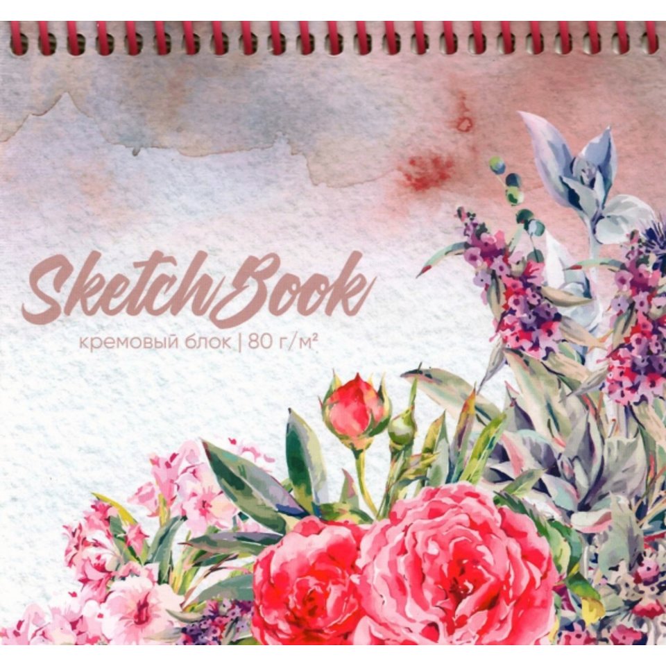 скетчбук А6 80л Невероятные цветы 80г/м 9929