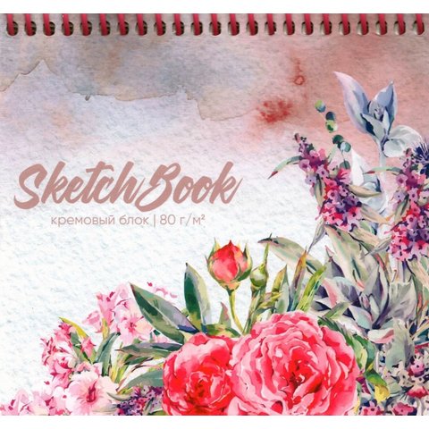 скетчбук А6 80л Невероятные цветы 80г/м 9929