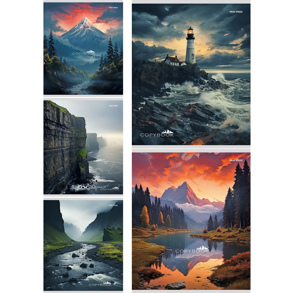 тетрадь 48 листов Природная Красота в клетку 4809