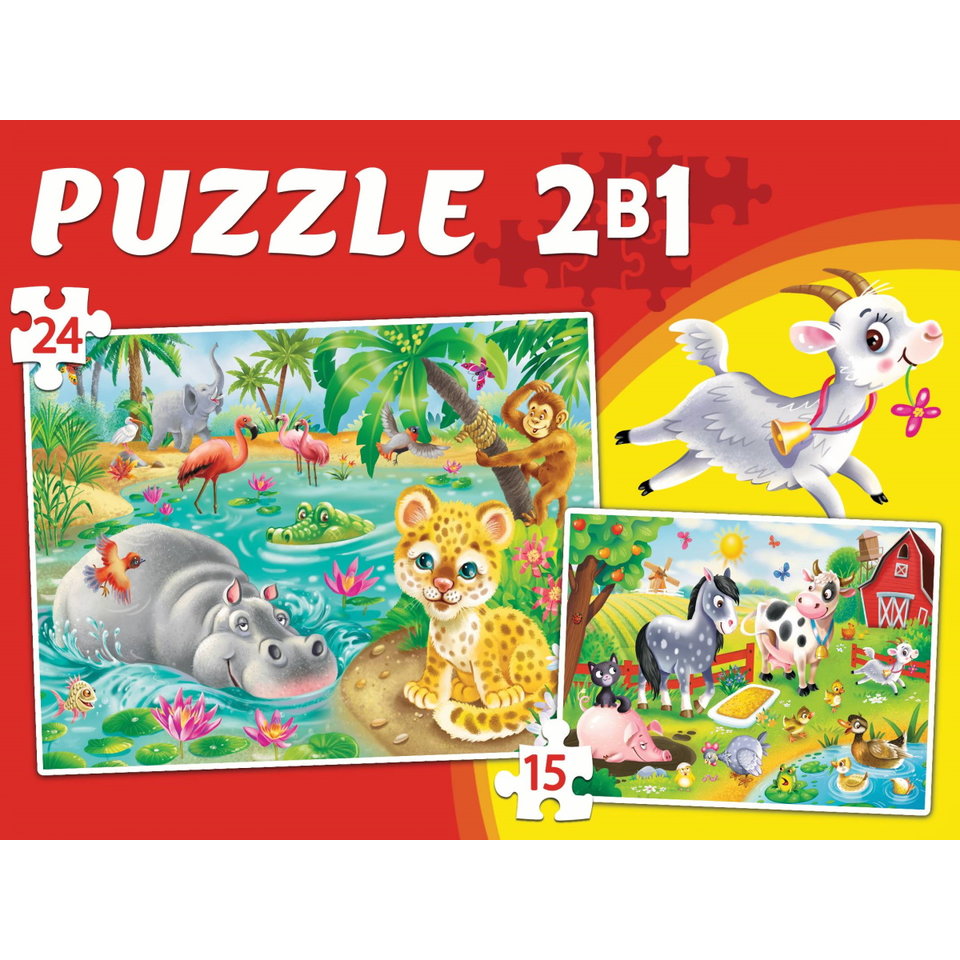 пазлы 24 макси Забавные животные пм15-24-8101