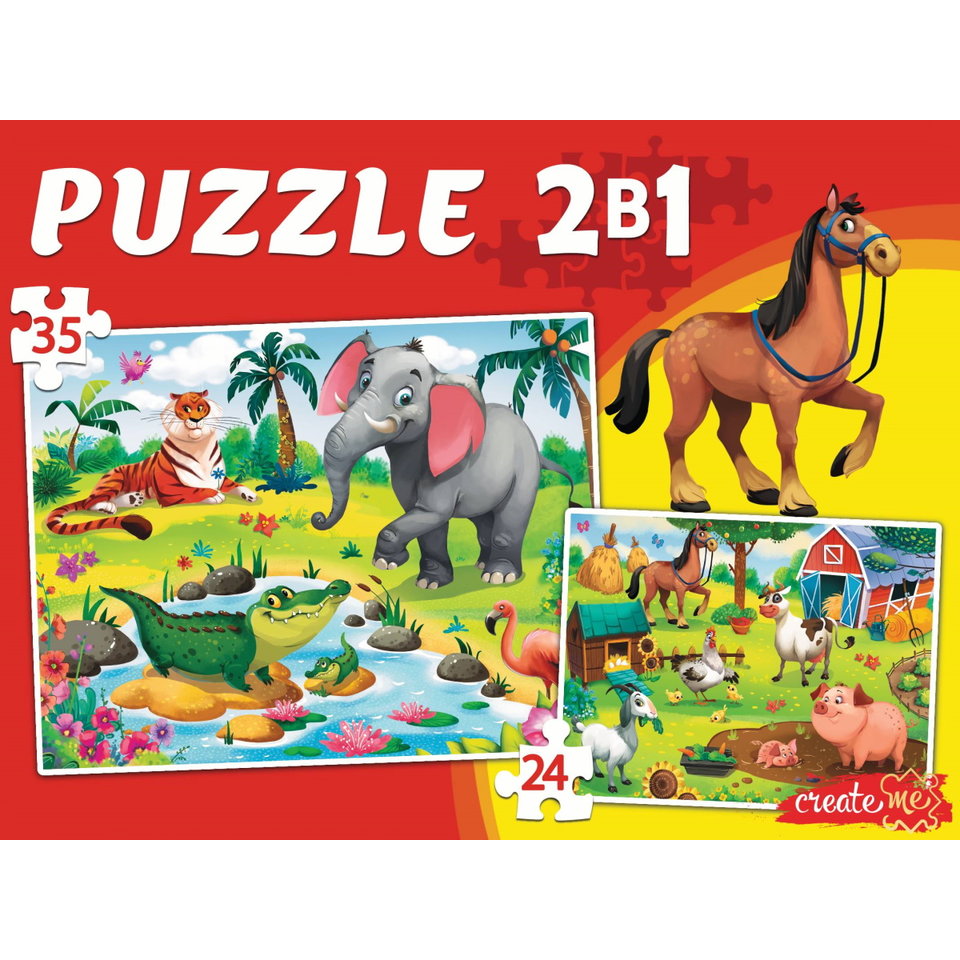 пазлы 24 макси Забавные животные пм24-35-8104