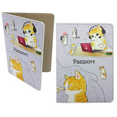 обложка для паспорта Котики ПВХ dc-801