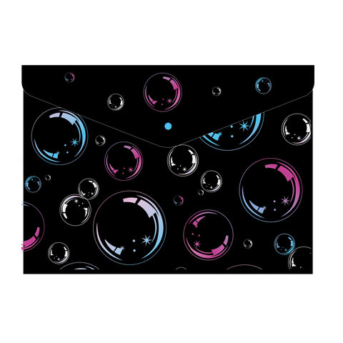 папка-конверт на кнопке А4 Пузыри 240738