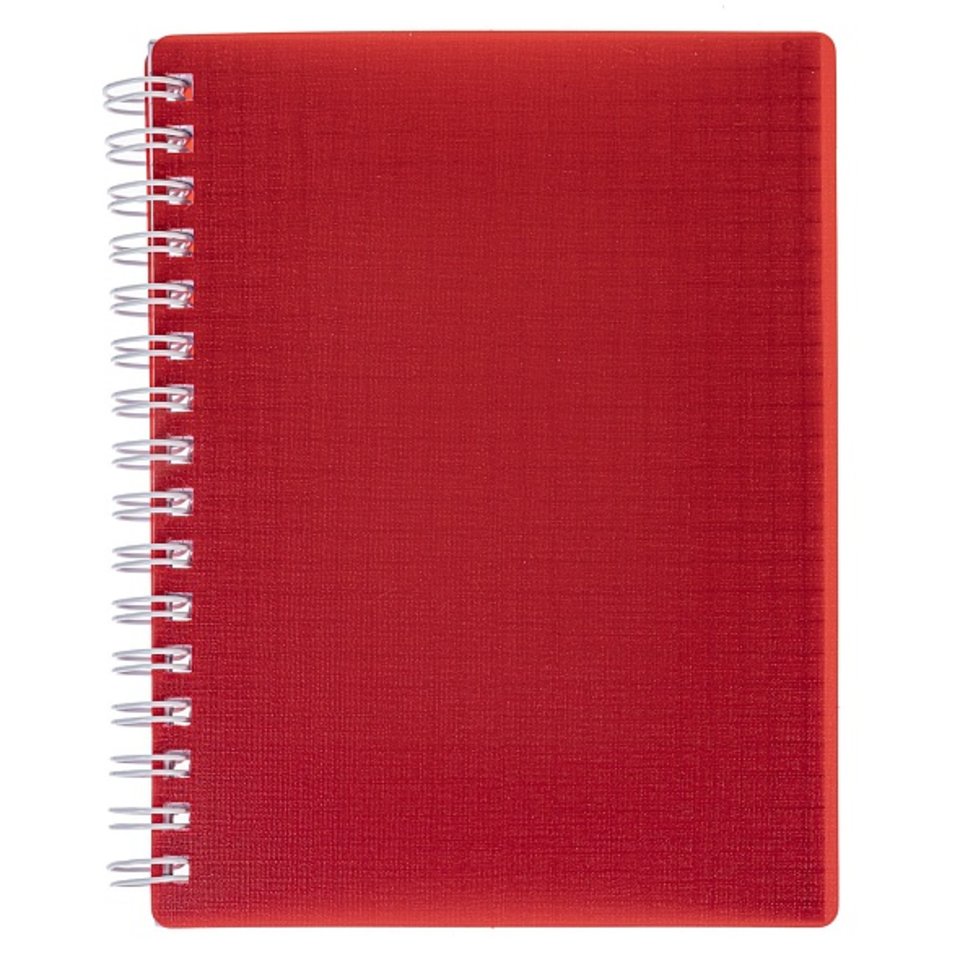 записная книжка А6 80л Canvas красная гребень 05315 081651