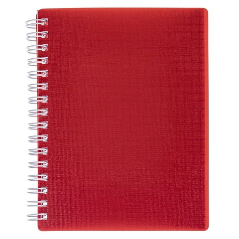 записная книжка А6 80л Canvas красная гребень 05315 081651