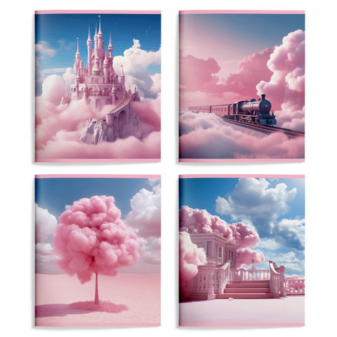 тетрадь 48 листов Магические Облака в клетку ток48-мго 249216