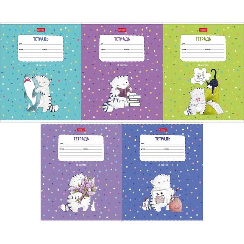 тетрадь 18 листов Приключения Кота Пирожка в линейку 080118