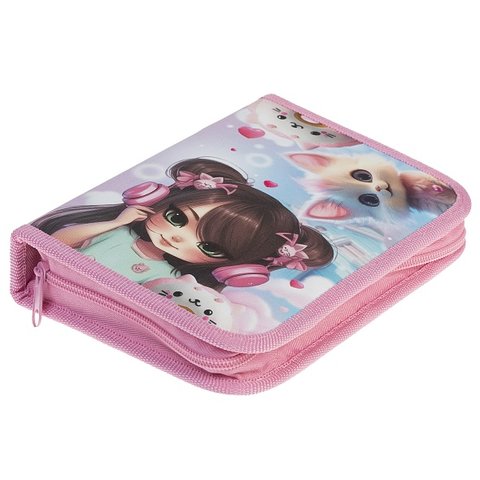 пенал для девочки Слушай Музыку с 2 планками 74279 085404