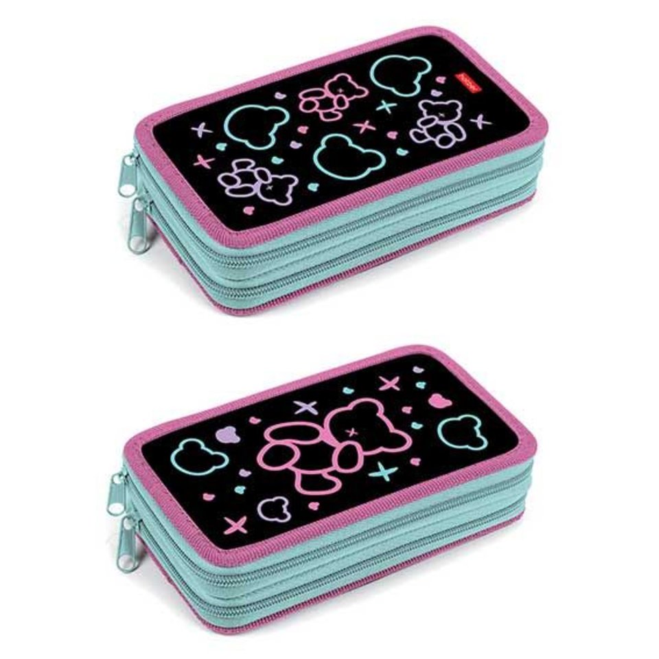 пенал для девочки Мой Мишка 2 отделения 47074 083658