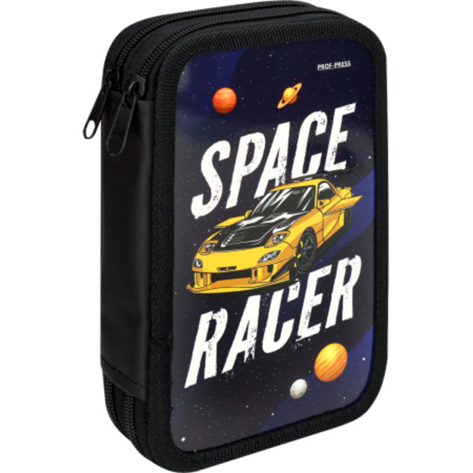 пенал для мальчика Космическая Гонка 2 отделения 5622