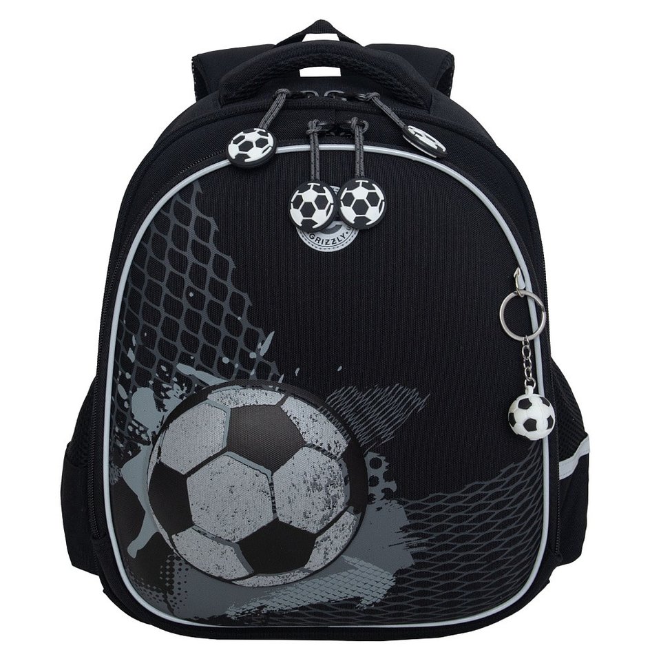 рюкзак для мальчика формованный Мяч черный raz-487-3/1
