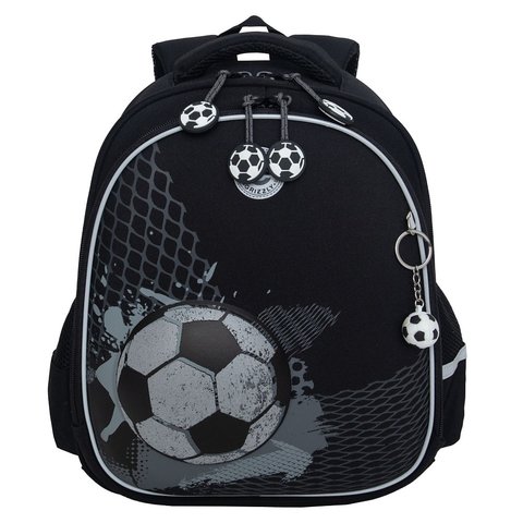 рюкзак для мальчика формованный Мяч черный raz-487-3/1