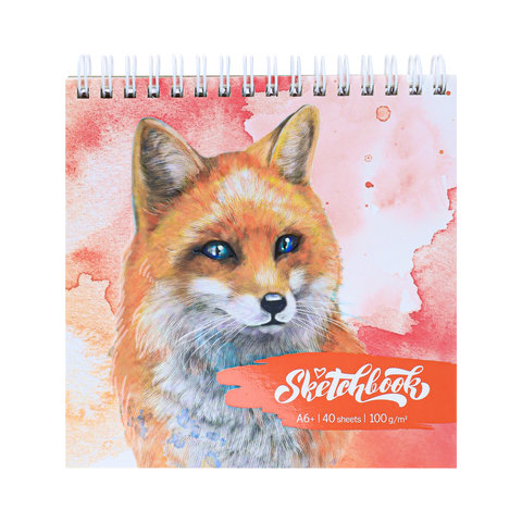 скетчбук А6 40 листов Лиса 100г/м 4230