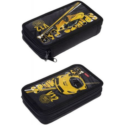 пенал для мальчика Автоспорт 2 отделения 47092 083660