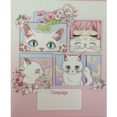 тетрадь 24 листа котик мяу тм-трв-19