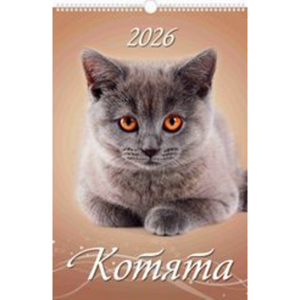 календарь настенный 32х48 Котята на спирали 0526019 2026г