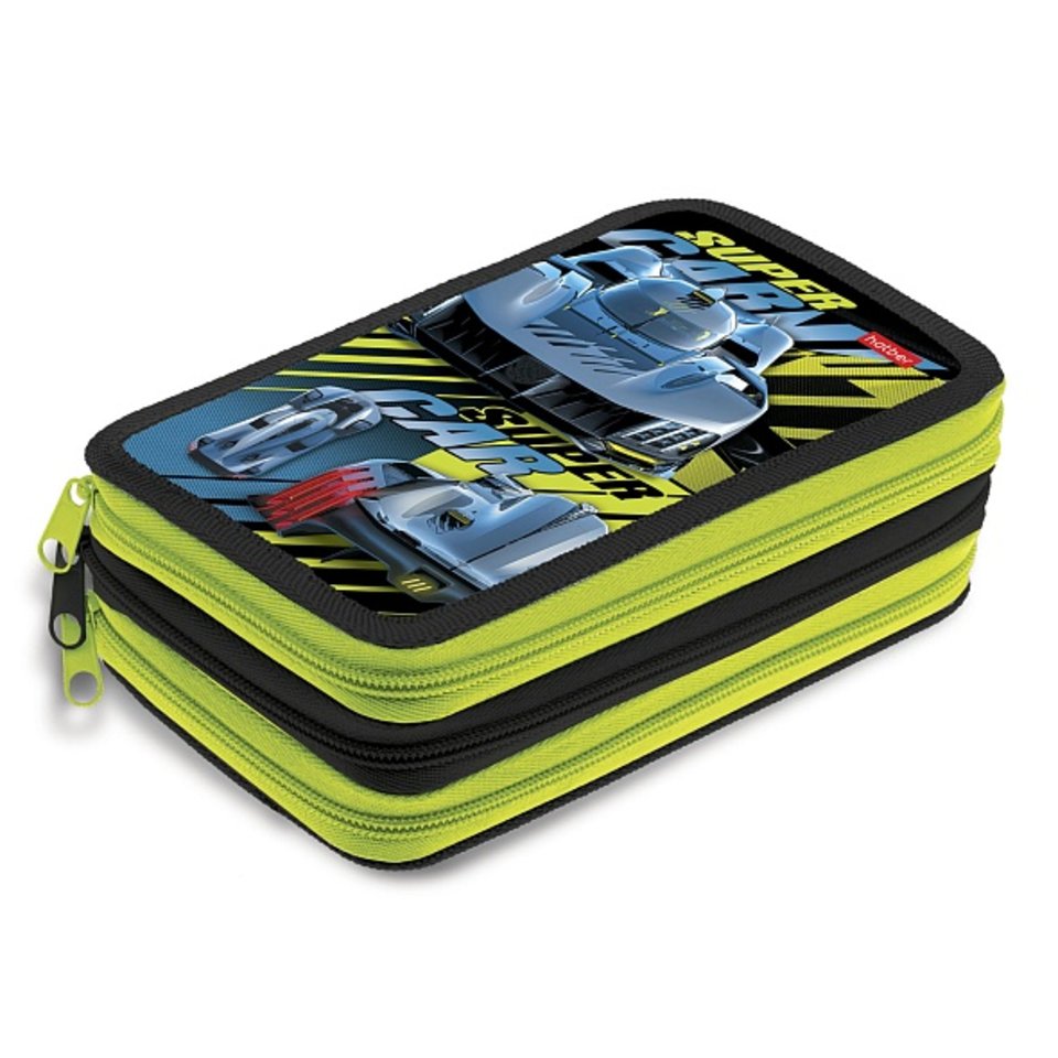 пенал для мальчика Суперкар 3 отделения 48105 084009