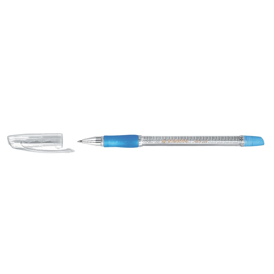 ручка шариковая STABILO Keris 538 синяя, резиновая вставка