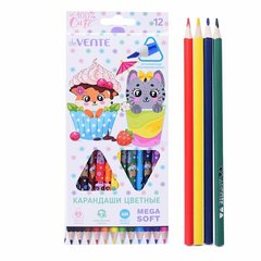 цветные карандаши 12 цветов deVENTE Cute трехгранные 5022128