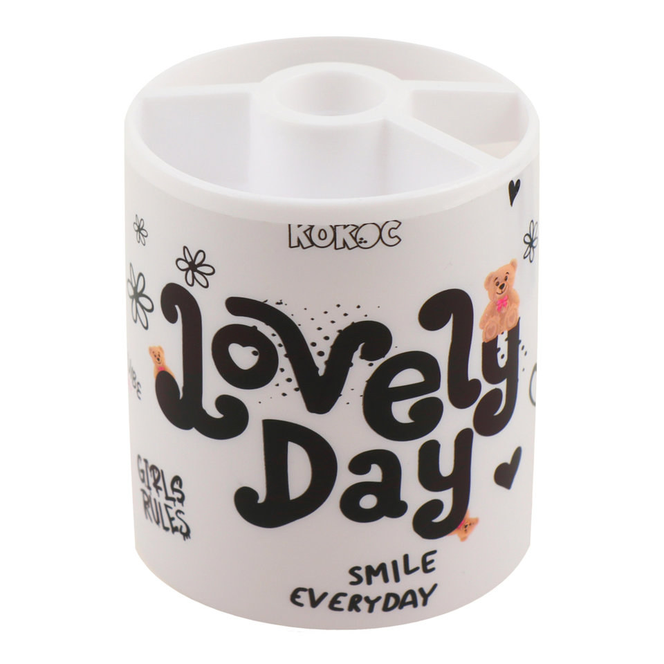 подставка для канцелярских принадлежностей пластик Мишка 240666