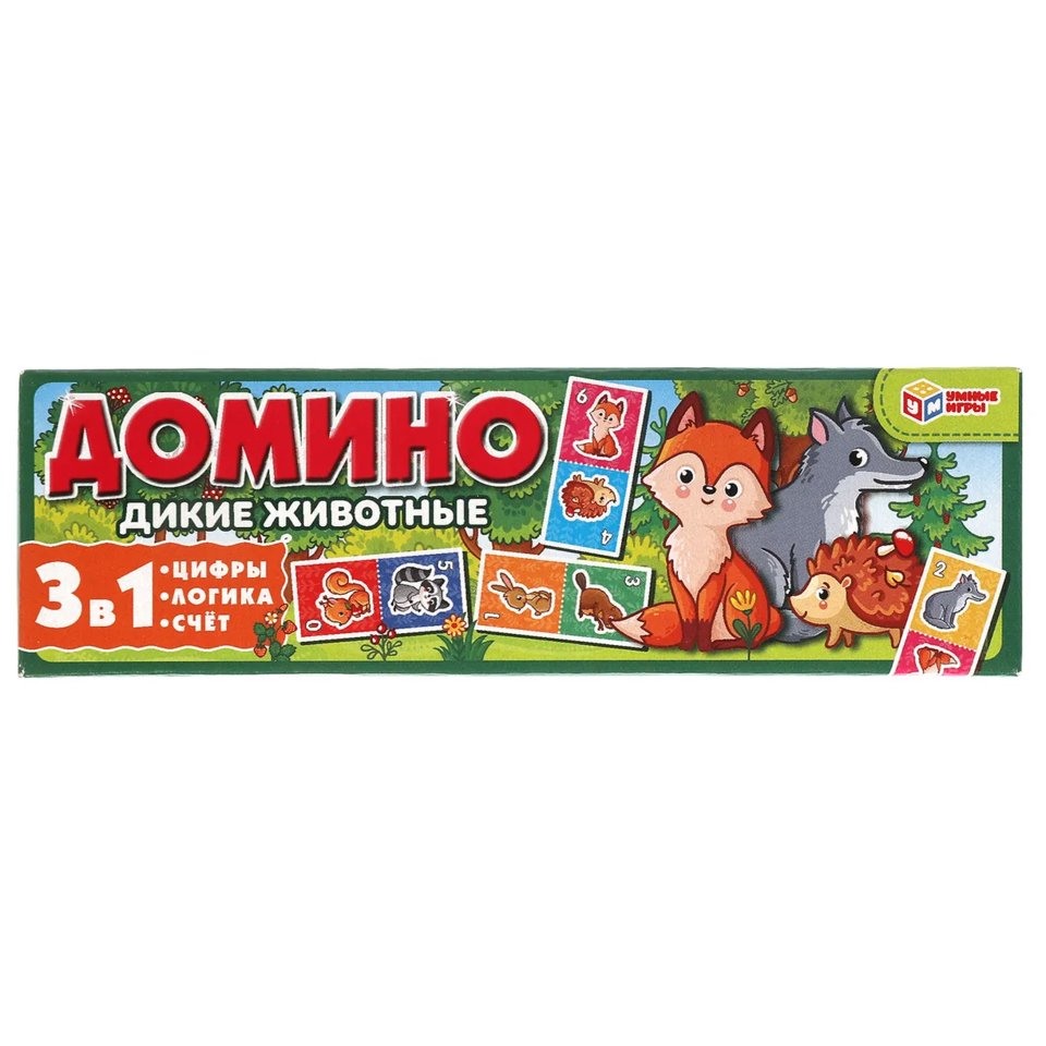 игра настольная Домино Дикие Животные 317694