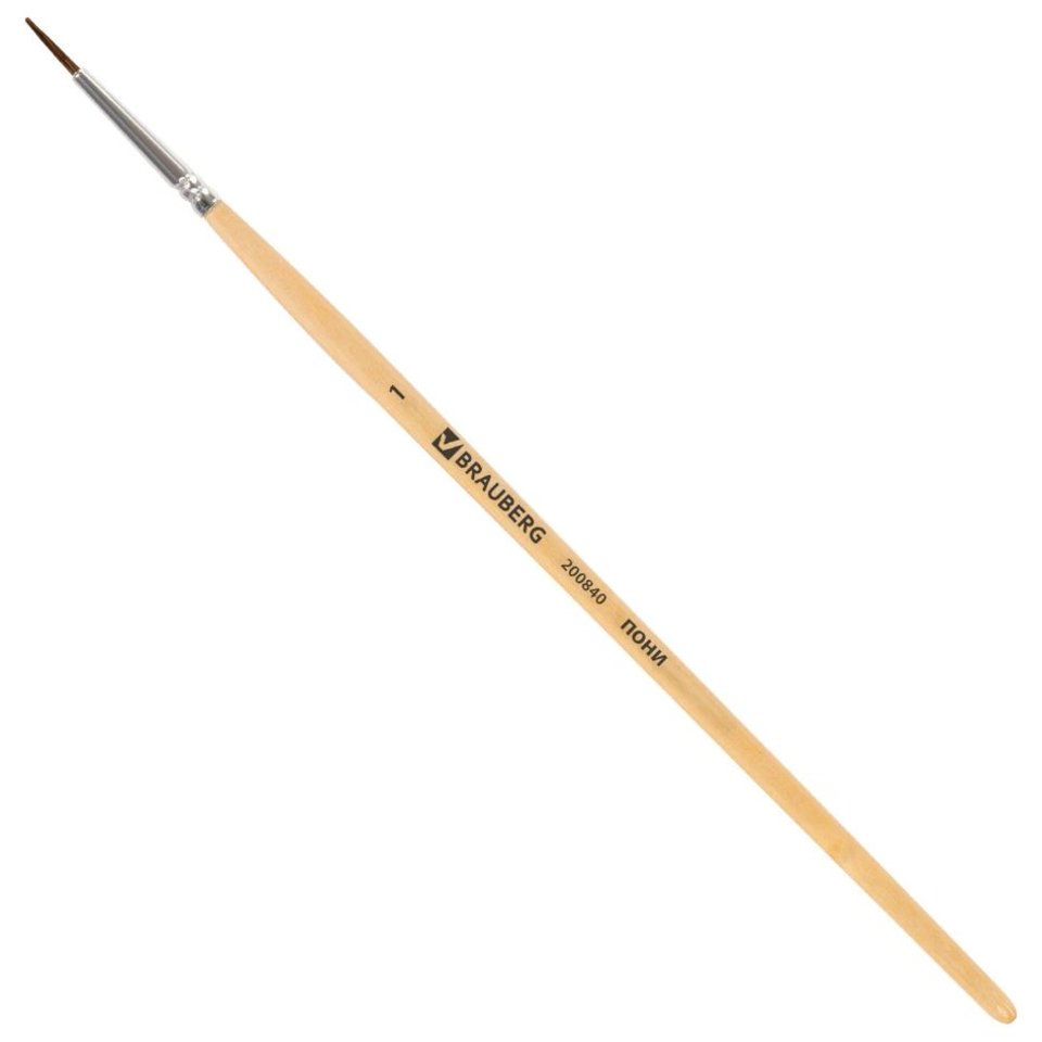 кисть пони №1 школьная круглая Пифагор 200840