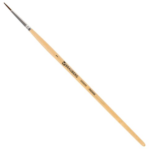 кисть пони №1 школьная круглая Пифагор 200840