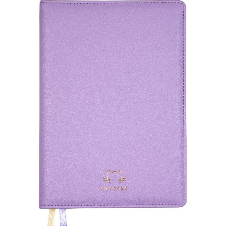 ежедневник А6 недатированный I love cat сиреневый 2035315