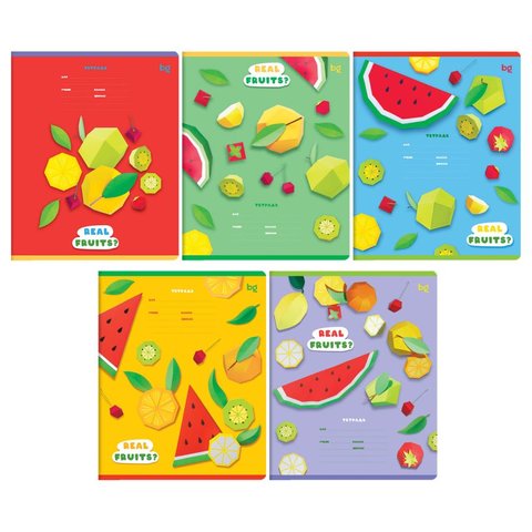 тетрадь 12л Настоящие фрукты крупная клетка 55432 364926