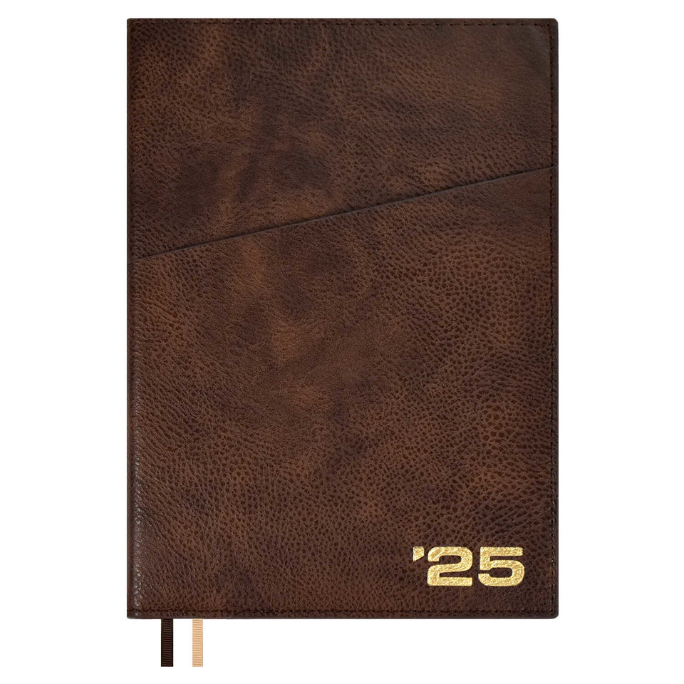 ежедневник датированный А5 Шеврет коричневый 66942 2025г