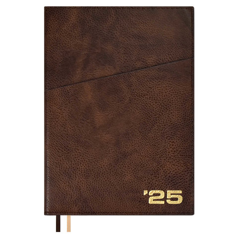 ежедневник датированный А5 Шеврет коричневый 66942 2025г
