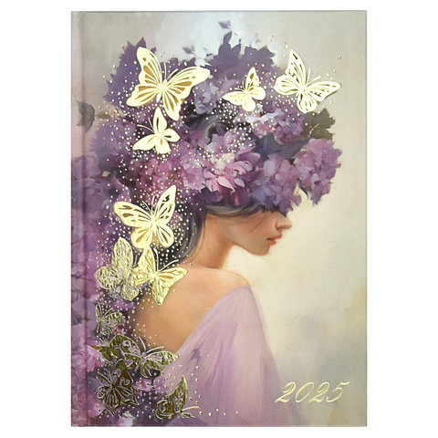 ежедневник датированный А5 Девушка С Бабочками 68026 2025г
