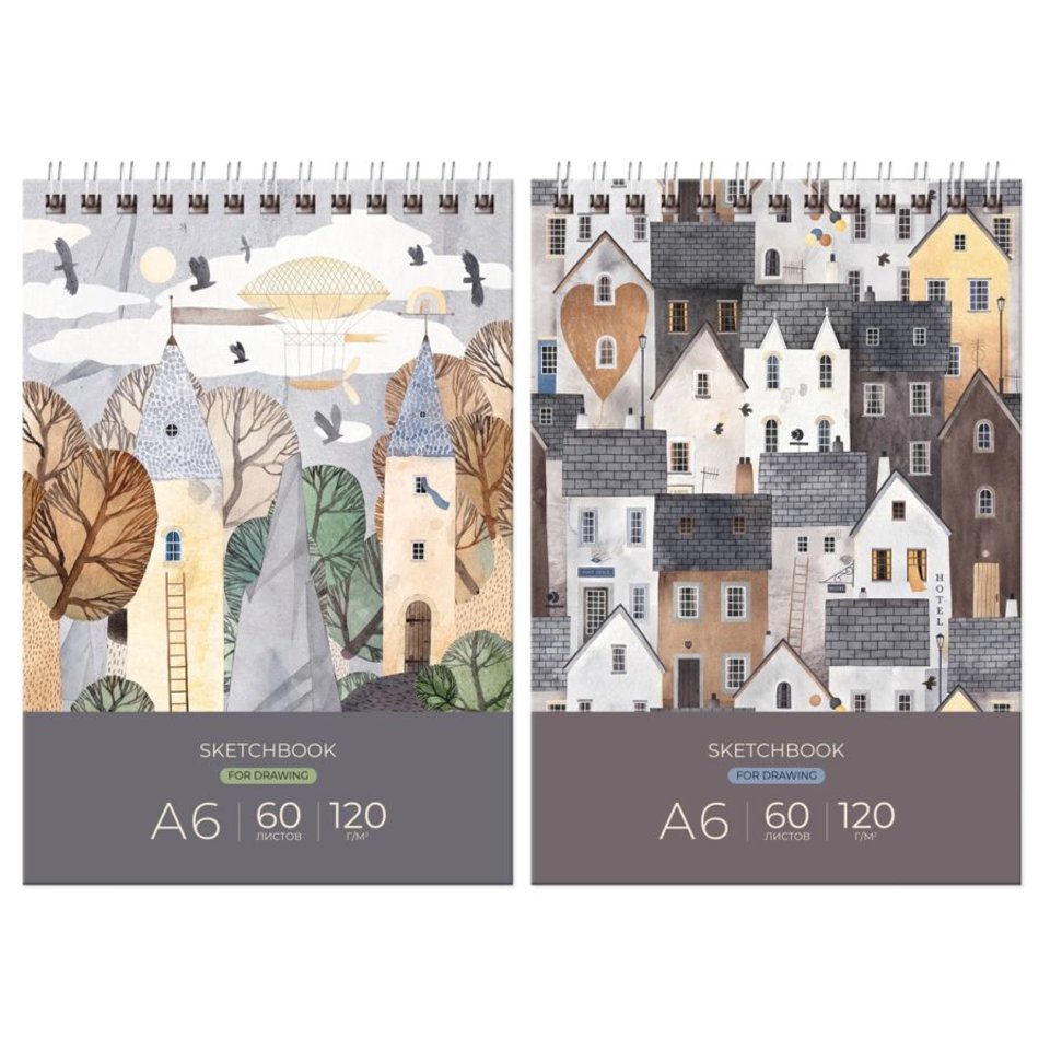 скетчбук А6 60л Хюгге гребень 120г/м 58070 365261