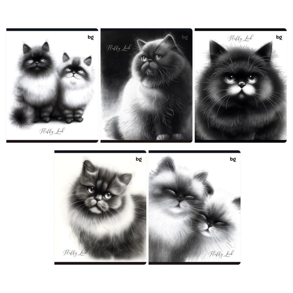 тетрадь 48л Пушистые коты клетка 63531 374419