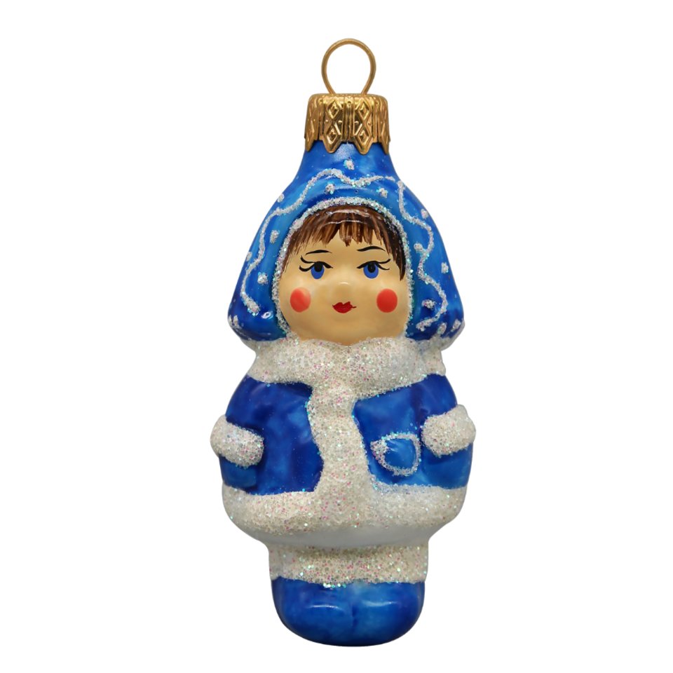 игрушка стеклянная Внучка Снегурочка 9см фу-384