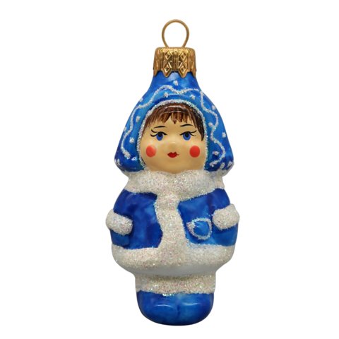 игрушка стеклянная Внучка Снегурочка 9см фу-384