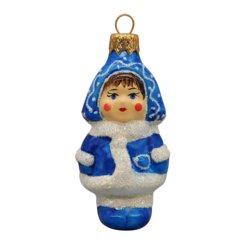 игрушка стеклянная Внучка Снегурочка 9см фу-384