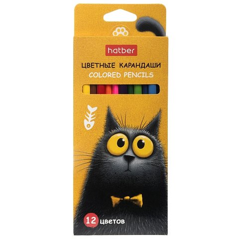 цветные карандаши 12цв Пушистый философ трехгранные 094019/084399
