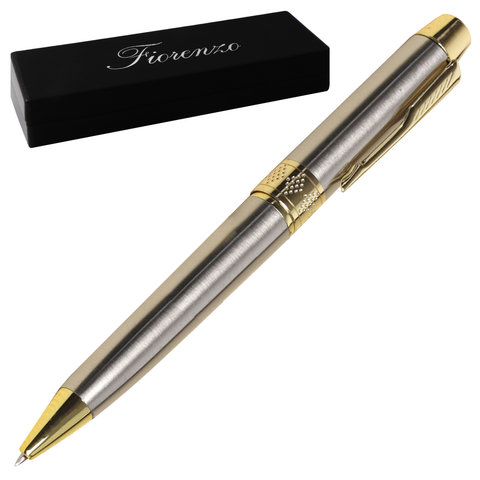 ручка подарочная серебро/золото металлический корпус футляр 184174/294141