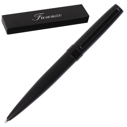 ручка подарочная черный металлический корпус футляр 231464/294465
