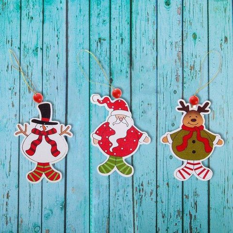 новогоднее украшение деревянное Игрушки 154256 новогоднее украшение деревянное Игрушки 154256