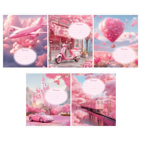 тетрадь 12л Розовый мир крупная клетка 64136 375940