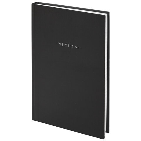 книга для записи А5 80л Minimal черная 116436