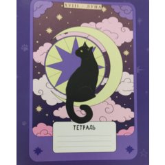 тетрадь 24 листа кошка-луна трв-60