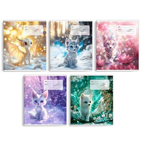 тетрадь 12 листов сказочные животные 68524