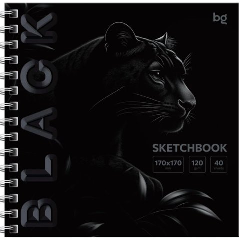 скетчбук А5 40л Black tiger 170х170 см 120г/м 64601 376700