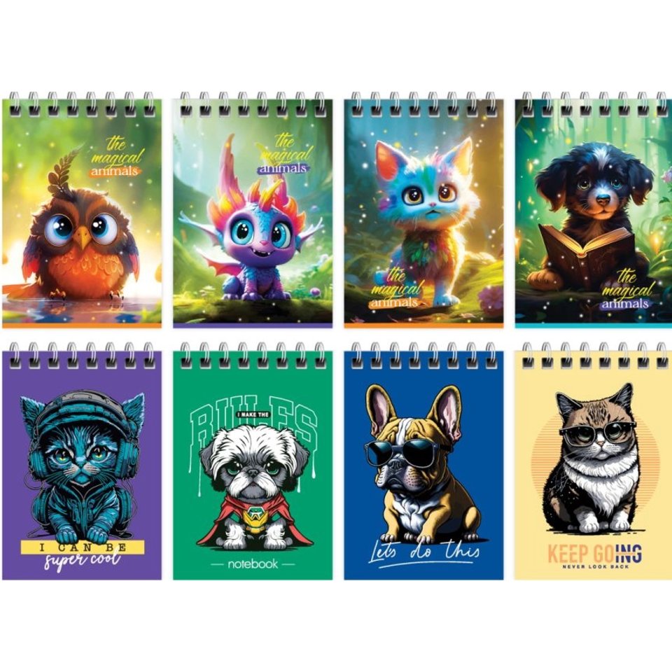 блокнот А7 40 листов забавные питомцы на гребне 12759 361226