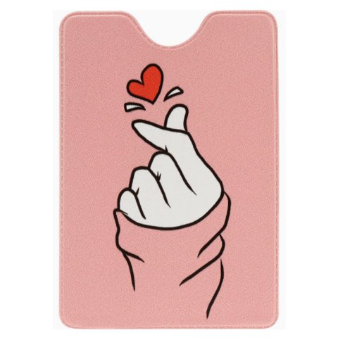 обложка для пропуска сердечко пвх оп-2698