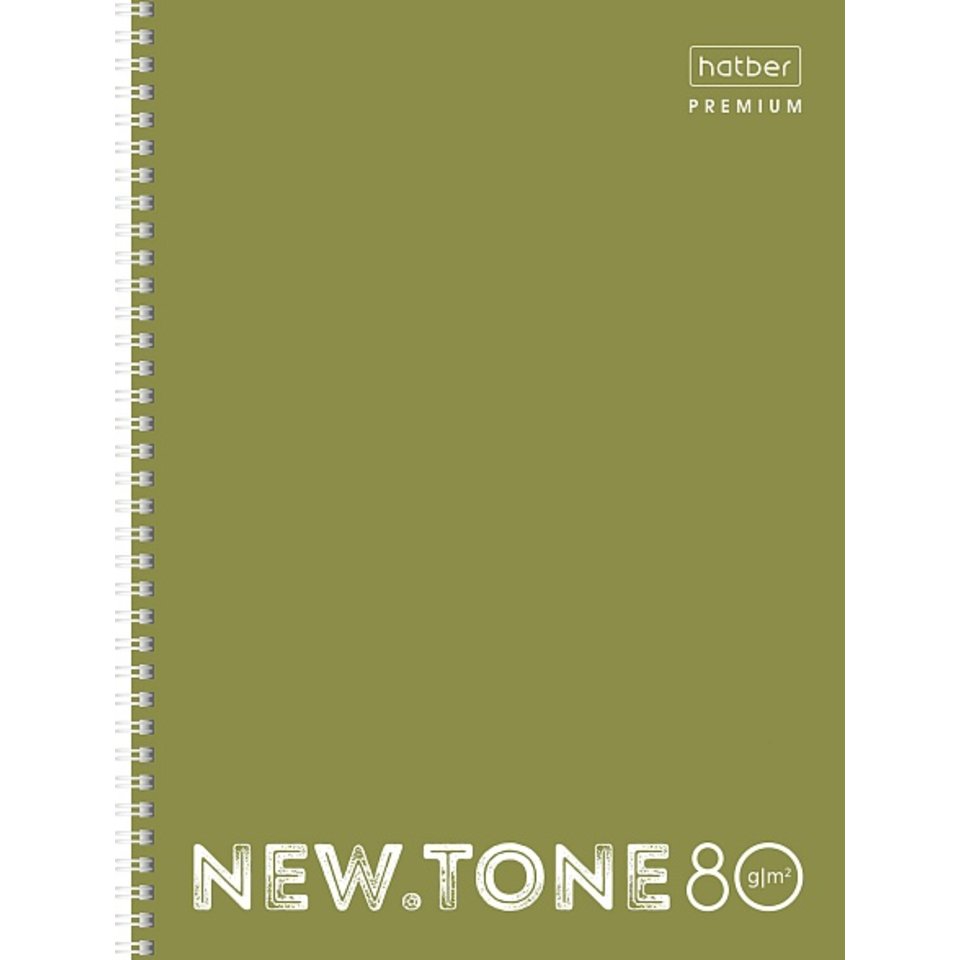 тетрадь А4 80л NEWtone pastel Олива гребень 05053 067704