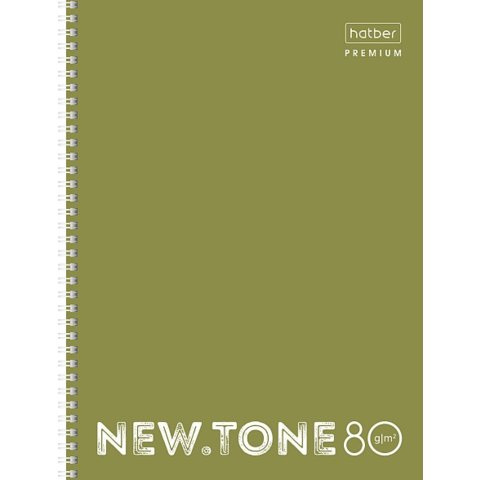 тетрадь А4 80л NEWtone pastel Олива гребень 05053 067704
